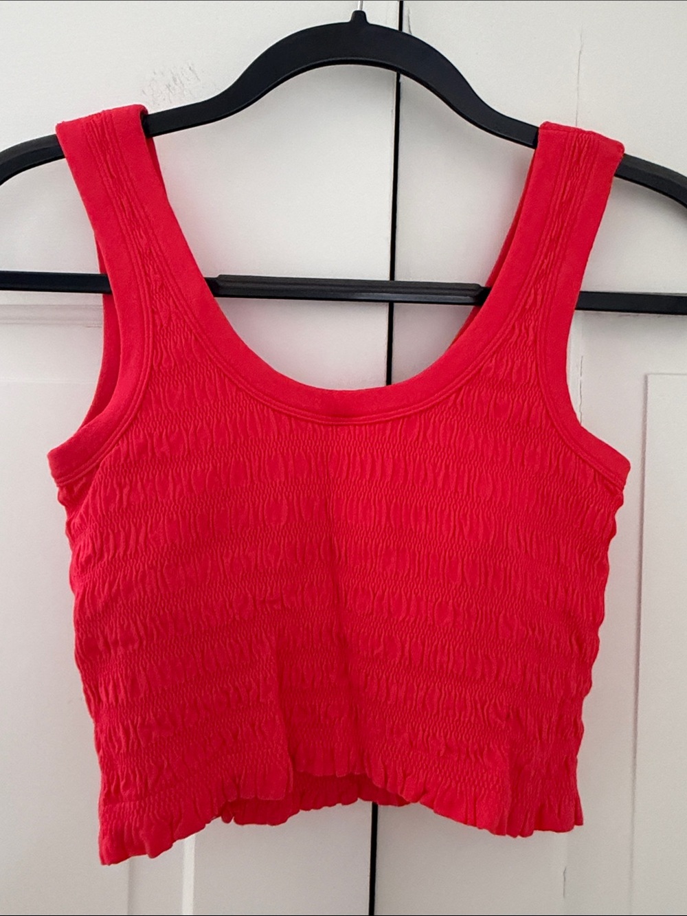 JoyLab Bright Red Smocked Tank - Picture 2 of 2